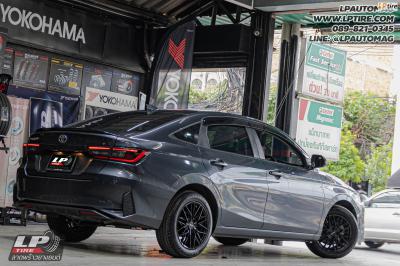 รถ - TOYOTA YARIS Ativ ล้อแม็ก - LENSO YETI ดำด้าน สเปค - 16x7 ET35 4x100 ยาง - MICHELIN Primacy 4 เบอร์ - 205/55R16