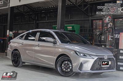 รถ - TOYOTA YARIS ATIV ล้อแม็ก - LENSO VENOM V1N FlowForming ดำเงา สเปค - 16x7 ET35 4x100