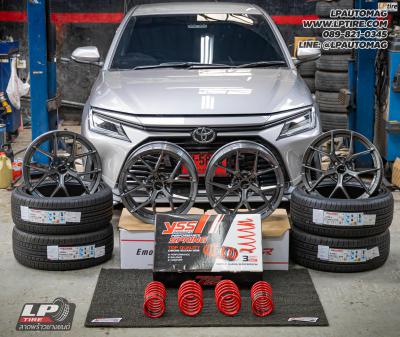 รถ - TOYOTA YARIS Ativ ล้อแม็ก - EmotionR FRX BY LENSO Dark Gun สเปค - 17x7.5 ET35 4x100
ยาง - YOKOHAMA ALLIANCE AL30 เบอร์ - 215/45R17 สปริงโหลด - YSS SPORT SERIES