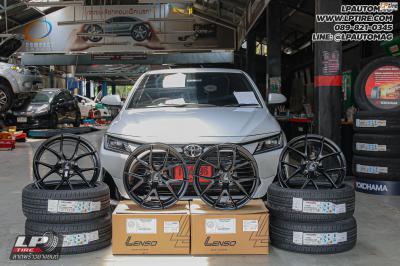รถ - TOYOTA YARIS ATIV ล้อแม็ก - LENSO Jager Dyna ดำด้าน สเปค - 17x7.5 ET35 4x100 ยาง -ALLIANCE AL30 030Ex เบอร์ - 215/45-17