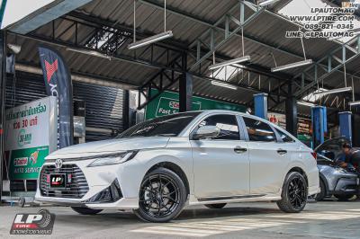 รถ - TOYOTA YARIS ATIV ล้อแม็ก - LENSO Jager Dyna ดำด้าน สเปค - 17x7.5 ET35 4x100 ยาง -ALLIANCE AL30 030Ex เบอร์ - 215/45-17