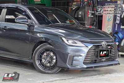 รถ - TOYOTA YARIS ATIV ล้อแม็ก - LENSO Jager Dyna ดำด้าน สเปค - 16x7 ET35 4x100 ใช้ยางเดิม