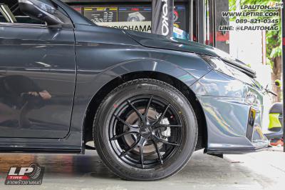 รถ - TOYOTA YARIS ATIV ล้อแม็ก - LENSO Jager Dyna ดำด้าน สเปค - 16x7 ET35 4x100 ใช้ยางเดิม