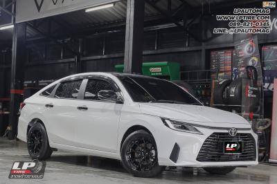 รถ - TOYOTA YARIS ATIV ล้อแม็ก - LENSO Jager J1B ดำเงา สเปค - 16x7 ET35 4x100 ใช้ยางเดิม
