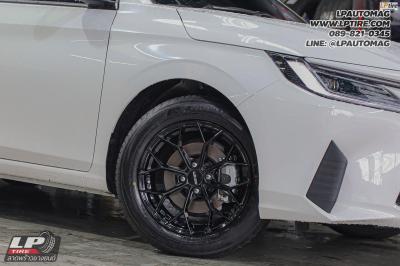 รถ - TOYOTA YARIS ATIV ล้อแม็ก - LENSO Jager J1B ดำเงา สเปค - 16x7 ET35 4x100 ใช้ยางเดิม