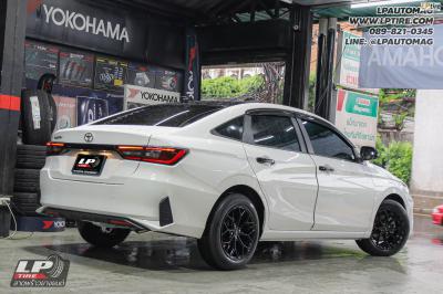 รถ - TOYOTA YARIS ATIV ล้อแม็ก - LENSO Jager J1B ดำเงา สเปค - 16x7 ET35 4x100 ใช้ยางเดิม