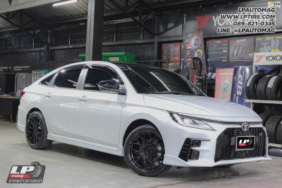 รถ - TOYOTA YARIS ATIV HEV GR SPORT ล้อแม็ก - VAGE VF032 FlowForming V-BLACK สเปค - 18x8.5 ET35 5x100 ยาง - ALLIANCE AL30 030Ex เบอร์ - 225/40-18