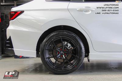 รถ - TOYOTA YARIS ATIV HEV GR SPORT&nbsp;ล้อแม็ก - LENSO Jager Dyna ดำด้าน สเปค - 17x7.5 ET35 5x100 ใช้ยางเดิม