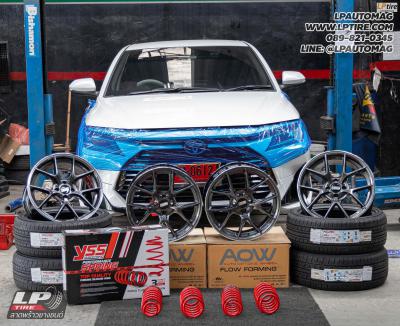 รถ - TOYOTA YARIS ATIV ล้อแม็ก - Auto Option AOW-009 FlowForming Hyper Dark สเปค - 17x8 ET35 4x100 ยาง - ALLIANCE AL30 030Ex เบอร์ - 215/45-17 สปริงโหลด YSS
