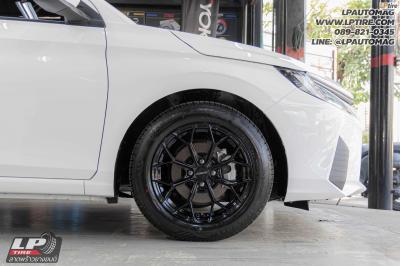 รถ - TOYOTA YARIS ATIV&nbsp;ล้อแม็ก - LENSO Jager J1B ดำเงา สเปค - 16x7 ET35 4x100