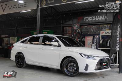 รถ - TOYOTA YARIS ATIV&nbsp;ล้อแม็ก - LENSO Jager J1B ดำเงา สเปค - 16x7 ET35 4x100