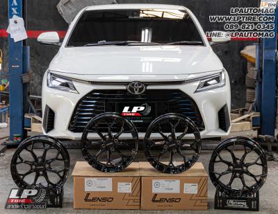 รถ - TOYOTA YARIS ATIV ล้อแม็ก - LENSO Jager J1B ดำเงา สเปค - 16x7 ET35 4x100