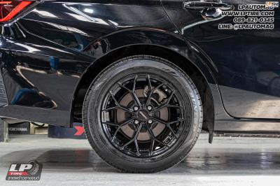 รถ - TOYOTA YARIS ATIV&nbsp;ล้อแม็ก - LENSO Jager J1B ดำเงา สเปค - 16x7 ET35 4x100 ใช้ยางเดิม