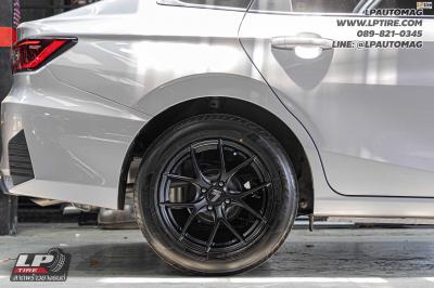 รถ - TOYOTA YARIS ATIV ล้อแม็ก - LENSO Jager Dyna ดำด้าน สเปค - 16x7 ET35 4x100 ใช้ยางเดิม