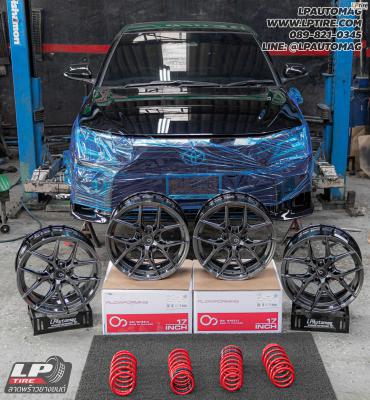 รถ - TOYOTA YARIS ATIV ล้อแม็ก - ORI WHEELS CHAPTER-4 FlowForming V-DARK สเปค - 17x8 ET35 5x100 ใช้ยางเดิม สปริงโหลด - YSS PERFORMANCE SPRING RED