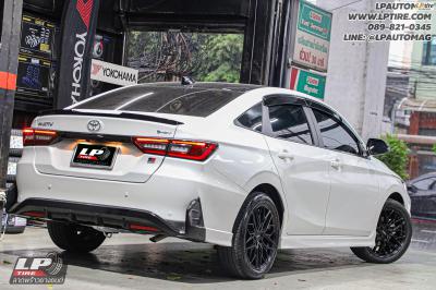 รถ - TOYOTA YARIS ATIV HEV GR SPORT ล้อแม็ก - LENSO VENTUS ดำด้าน สเปค -17x7 ET35 5x100