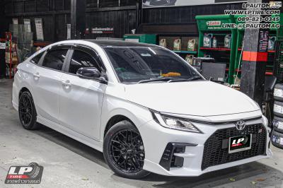 รถ - TOYOTA YARIS ATIV HEV GR SPORT ล้อแม็ก - LENSO VENTUS ดำด้าน สเปค -17x7 ET35 5x100