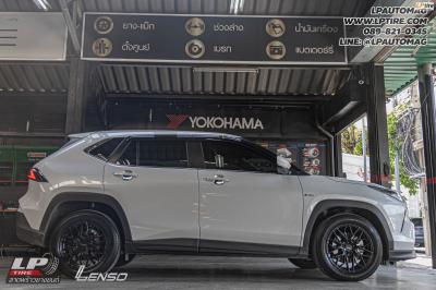 รถ - TOYOTA YARIS CROSS ล้อแม็ก - LENSO VENTUS ดำด้าน สเปค - 17x7 ET35 5x100 ยาง - YOKOHAMA AE61 เบอร์ - 215/60 R17