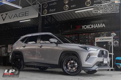 รถ - TOYOTA YARIS CROSS ล้อแม็ก -ORI WHEELS CHAPTER-4EP2 FlowForming V-BLACK สเปค -18x8.5 ET35 5x100 ยาง - YOKOHAMA AE61 เบอร์ - 215/55-18