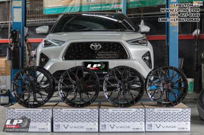 รถ - TOYOTA YARIS CROSS ล้อแม็ก - VAGE VF032 V-BLACK สเปค - 18x8.5 ET35 5x100