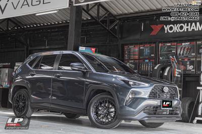 รถ - TOYOTA YARIS CROSS ล้อแม็ก - LENSO VENTUS ดำด้าน สเปค - 17x7 ET35 5x100 ยาง - YOKOHAMA AE61 เบอร์- 215/60 R17