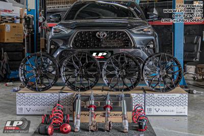 รถ - TOYOTA YARIS CROSS ล้อแม็ก - VAGE VF032 V-BLACK สเปค -18x8.5 ET35 5x100 ยาง - YOKOHAMA AE61 เบอร์ - 215/55-18 โช้ค Profender รุ่น Drift Series