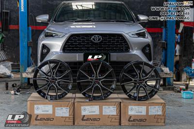 รถ - TOYOTA YARIS CROSS ล้อแม็ก - LENSO JAGER JAVA ดำหน้าเงา สเปค - 17x7.5 ET38 5x100 *** ใส่ยางเดิม ***