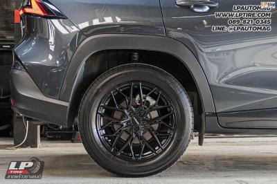 รถ - TOYOTA YARIS CROSS ล้อแม็ก - LENSO VENTUS ดำด้าน สเปค - 17x7 ET35 5x100***สามารถใส่ยางเดิมได้เลยครับ***