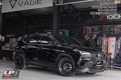 รถ - TOYOTA YARIS CROSS ล้อแม็ก - LENSO VENTUS ดำด้าน สเปค - 17x7 ET35 5x100 ใช้ยางเดิม