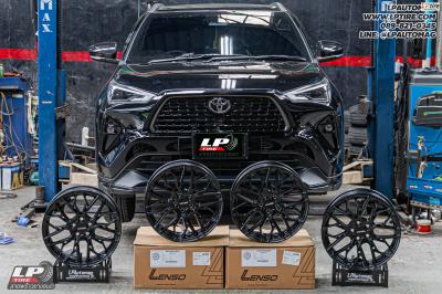 รถ - TOYOTA YARIS CROSS ล้อแม็ก - LENSO VENTUS ดำด้าน สเปค - 17x7 ET35 5x100 ใช้ยางเดิม