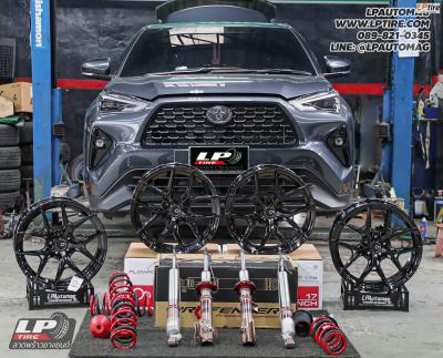 รถ - TOYOTA YARIS CROSS ล้อแม็ก - ORI WHEELS CHAPTER-4 FlowForming V-BLACK สเปค - 17x8 ET35 5x100 ใช้ยางเดิม โช้คอัพ - PROFENDER DRIFT SERIES