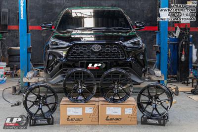 รถ - TOYOTA YARIS CROSS ล้อแม็ก - LENSO Jager Dyna ดำด้าน สเปค - 17x7.5 ET35 5x100 ใช้ยางเดิม