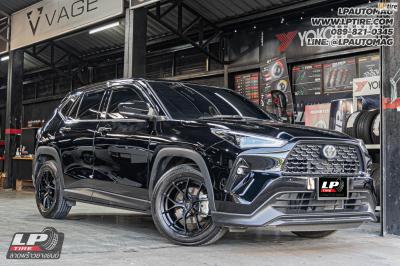 รถ - TOYOTA YARIS CROSS&nbsp;ล้อแม็ก - LENSO Jager Dyna ดำด้าน สเปค - 17x7.5 ET35 5x100&nbsp;ใช้ยางเดิม