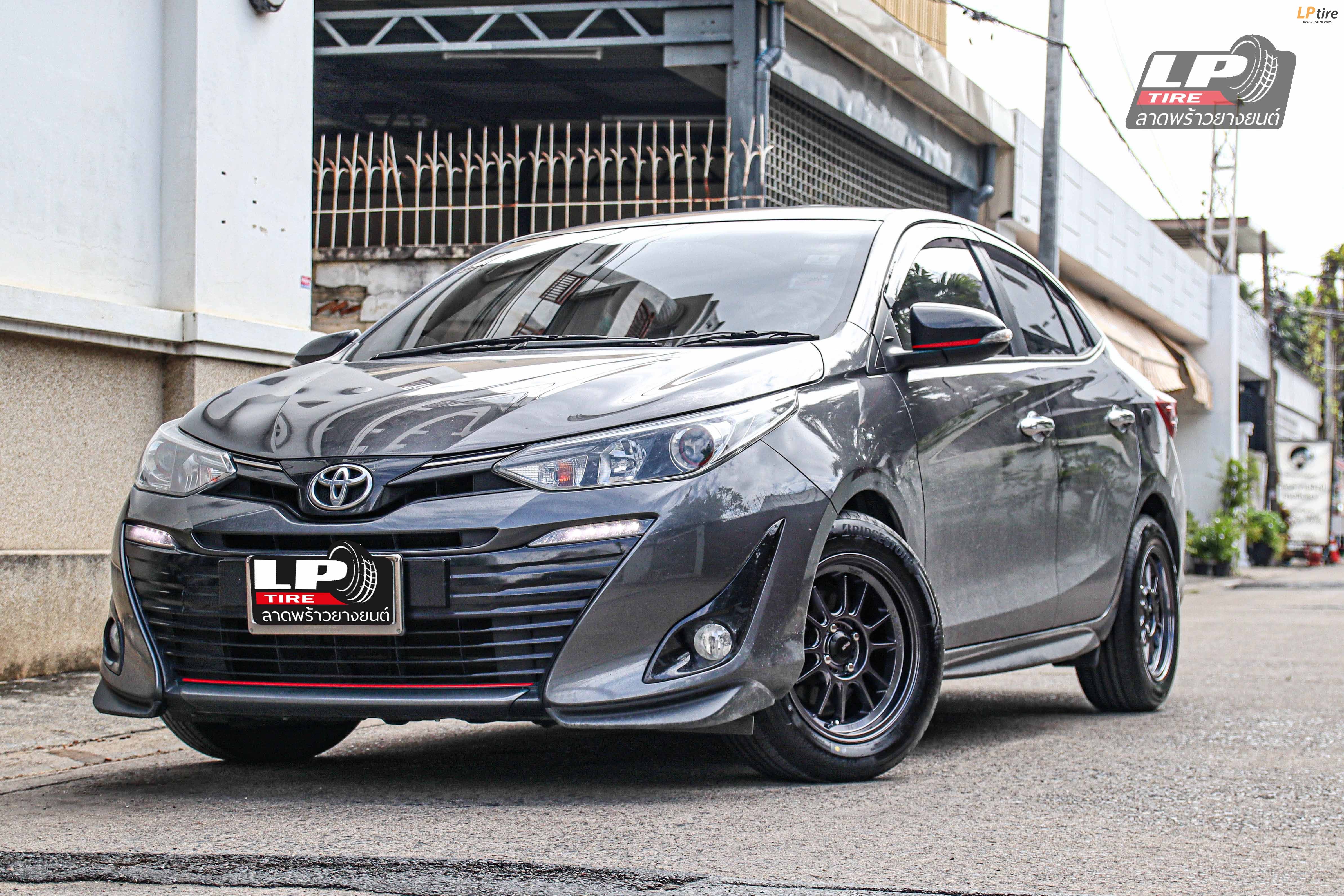 รถ -TOYOTA YARIS XP150 ล้อแม็ก - KONIG N781 FlowForming ไฮเปอร์แบ็ก สเปค - 15x7 ET28 4x100 รัดยาง - BRIDGESTONE T005A เบอร์ - 195/60R15