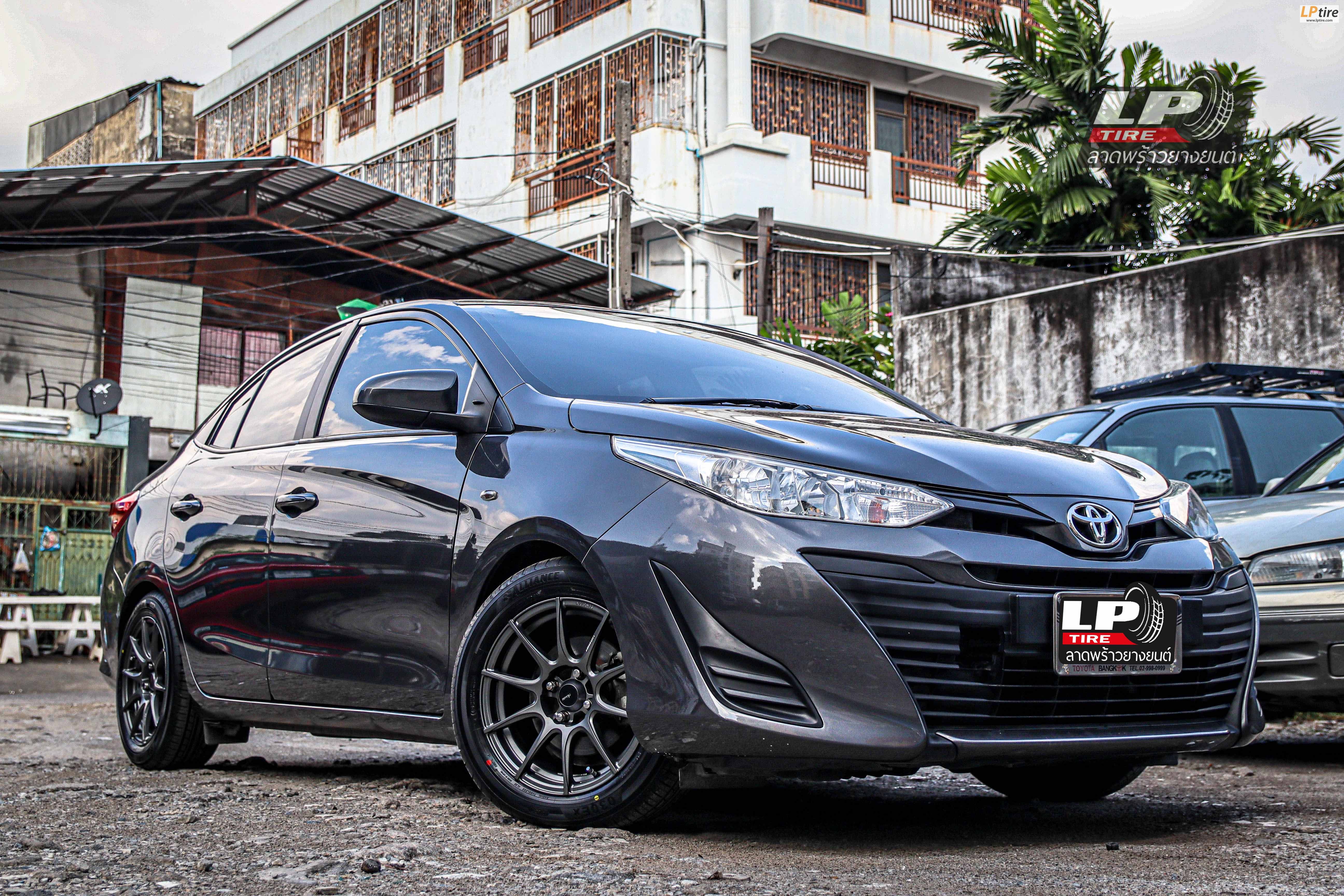 รถ -T0YOTA YARIS XP150 ล้อแม็ก -ADVANTI N979 เทากัน สเปค - 15x7 ET35 4x100 รัดยาง -ALLIANCE AL30 030Ex เบอร์ - 195/55-15