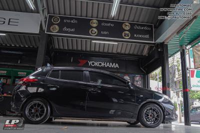 รถ -TOYOTA YARIS ล้อแม็ก -NK Performance NK105N (TC105n) Flowforming NK Dark สเปค - 15x7 ET35 4x100 ยาง - BRIDGESTONE RE004 เบอร์ -195/50-15 สปริงโหลด สปริง Silver Street Max One