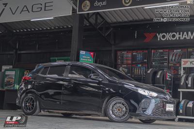 รถ -TOYOTA YARIS ล้อแม็ก -NK Performance NK105N (TC105n) Flowforming NK Dark สเปค - 15x7 ET35 4x100 ยาง - BRIDGESTONE RE004 เบอร์ -195/50-15 สปริงโหลด สปริง Silver Street Max One