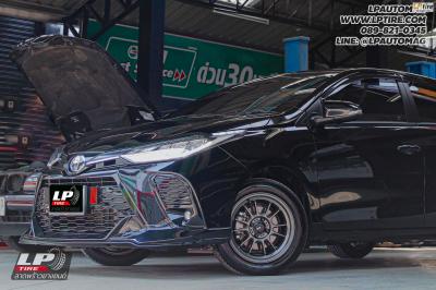 รถ - TOYOTA YARIS ล้อแม็ก - KONIG N781 FlowForming สเปค - 15x7 ET28 4x100 เทา ยาง - LENSO D-1CS เบอร์ -195/55-15