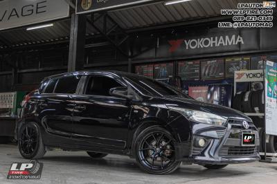 รถ - TOYOTA YARIS ล้อแม็ก - LENSO Jager Dyna ดำด้าน สเปค- 17x7.5 ET35 4x100