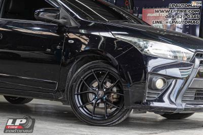 รถ - TOYOTA YARIS ล้อแม็ก - LENSO Jager Dyna ดำด้าน สเปค- 17x7.5 ET35 4x100