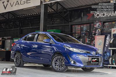 รถ - TOYOTA YARIS&nbsp;ล้อแม็ก - VAGE VF033E FlowForming V-DARK สเปค - 17x7.5 ET35 4x100&nbsp;ยาง - YOKOHAMA V553 เบอร์ - 205/45-17 โช้คอัพ - TEIN ENDURAPRO PLUS