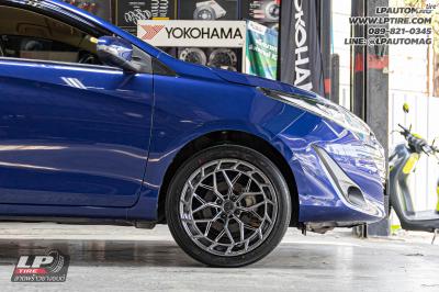 รถ - TOYOTA YARIS&nbsp;ล้อแม็ก - VAGE VF033E FlowForming V-DARK สเปค - 17x7.5 ET35 4x100&nbsp;ยาง - YOKOHAMA V553 เบอร์ - 205/45-17 โช้คอัพ - TEIN ENDURAPRO PLUS