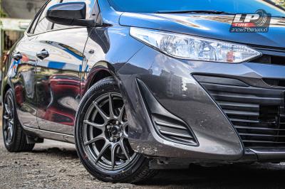 รถ -T0YOTA YARIS XP150 ล้อแม็ก -ADVANTI N979 เทากัน สเปค - 15x7 ET35 4x100 รัดยาง -ALLIANCE AL30 030Ex เบอร์ - 195/55-15