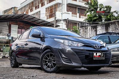 รถ -T0YOTA YARIS XP150 ล้อแม็ก -ADVANTI N979 เทากัน สเปค - 15x7 ET35 4x100 รัดยาง -ALLIANCE AL30 030Ex เบอร์ - 195/55-15