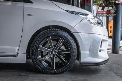 รถ - TOYOTA YARIS ล้อแม็ก - LENSO Jager Gammaดำเงามิลลิ่งก้านเงิน สเปค - 15x7 ET35 4x100 รัดยาง - YOKOHAMA A-DRIVE AA01 เบอร์-195/55-15