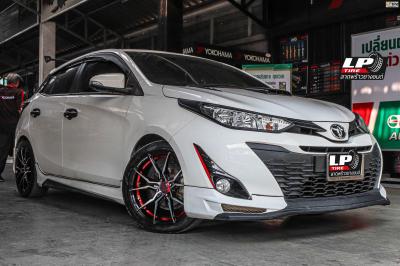 รถ - TOYOTA YARIS ล้อแม็ก - TORQ SUN ดำหน้าเงาอันเดอร์คัตแดง สเปค - 17x7 ET35 4x100
รัดยาง - DEESTONE R702 เบอร์- 215/45-17