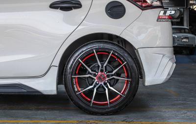 รถ - TOYOTA YARIS ล้อแม็ก - TORQ SUN ดำหน้าเงาอันเดอร์คัตแดง สเปค - 17x7 ET35 4x100
รัดยาง - DEESTONE R702 เบอร์- 215/45-17