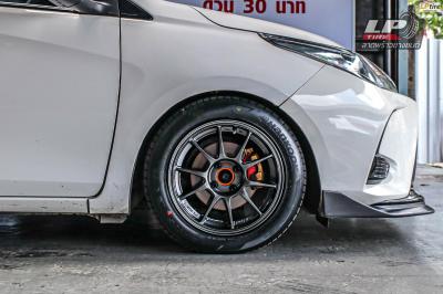 รถ - TOYOTA YARIS ล้อแม็ก - NK Performance NK105N (TC105n) Flowforming NK Dark ขอบ - 15x7 ET35 4x100 ยาง - hankook ventus v12 เบอร์ - 195/55r15