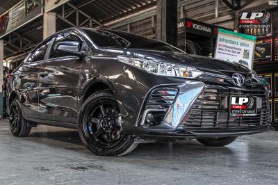 รถ - TOYOTA YARIS ล้อแม็ก - Sia Edition 6313 (TE37) ดำเงา ขอบ - 15x7 ET35 4x100