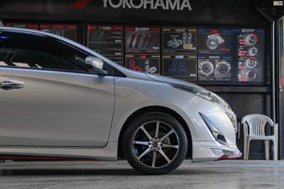 รถ - TOYOTA YARIS ล้อแม็ก - MIC G8 ดำหน้าเงา สเปค - 16x7 ET30 4x100-4x114.3ยาง - YOKOHAMA ES32 เบอร์ - 195/50-16